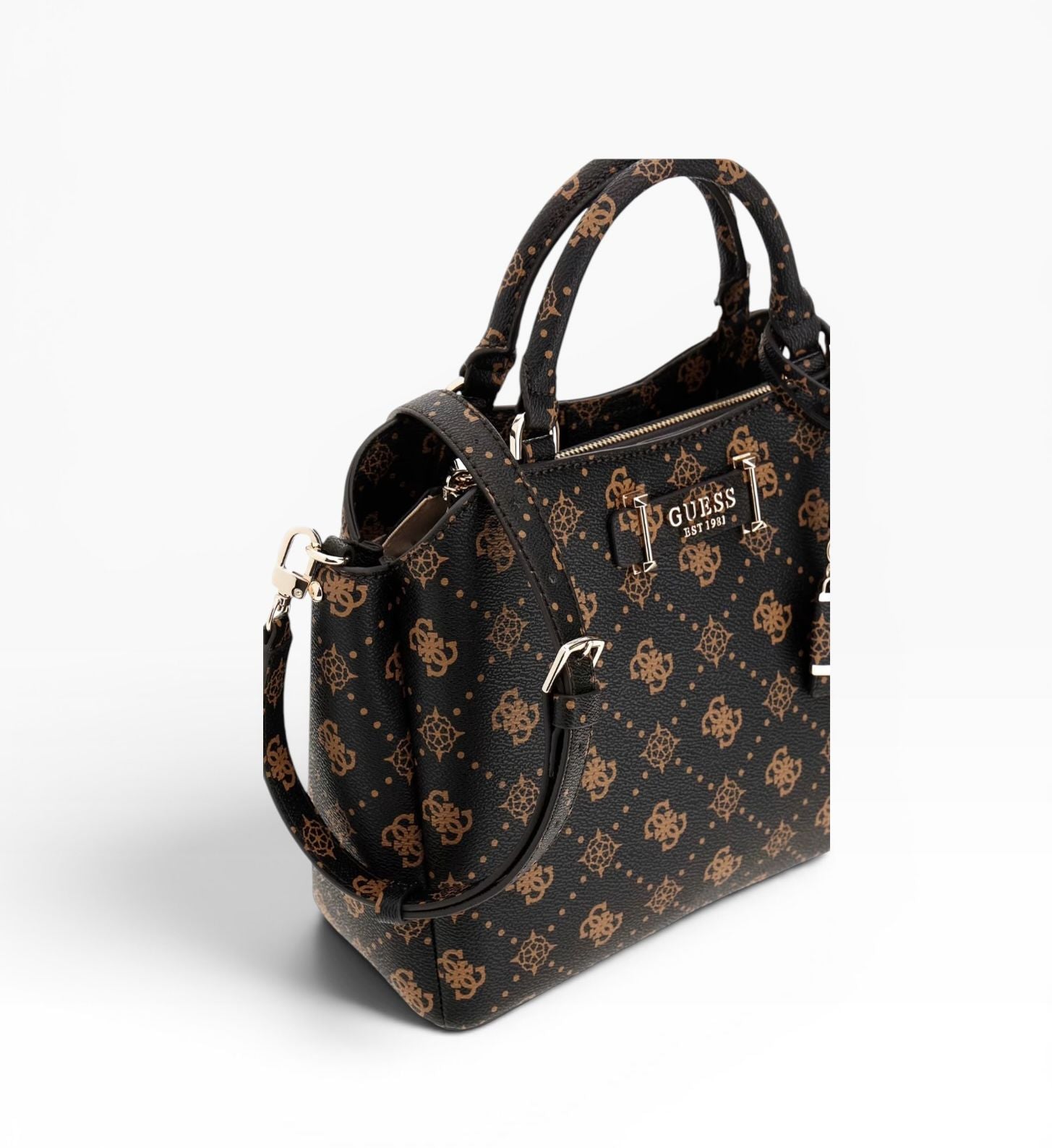 BORSA Donna “GUESS” GP989006 Silia espresso Logo Marrone Scuro