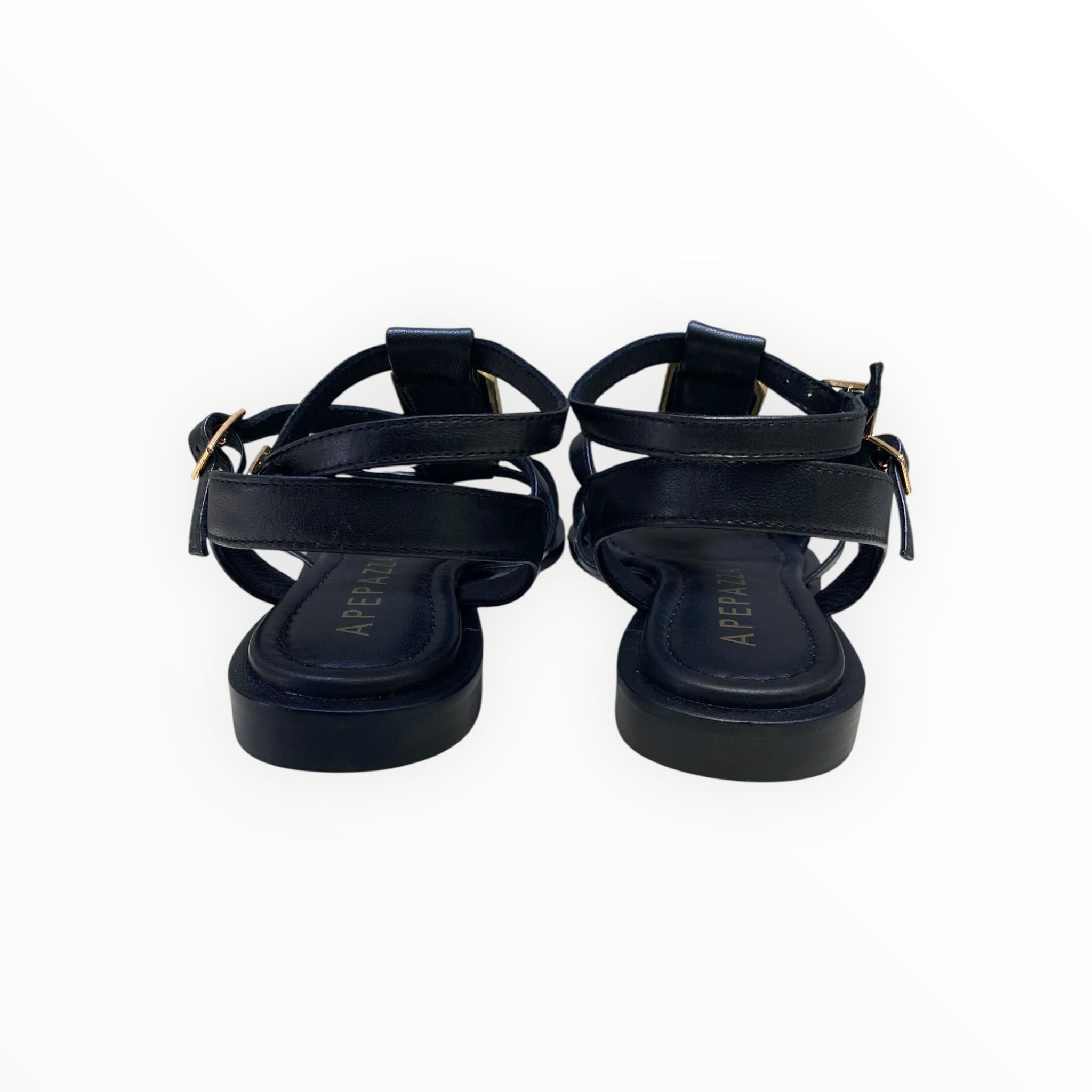 Sandali Donna “APEPAZZA” FABIANA S5FLAT09/SQU Nero