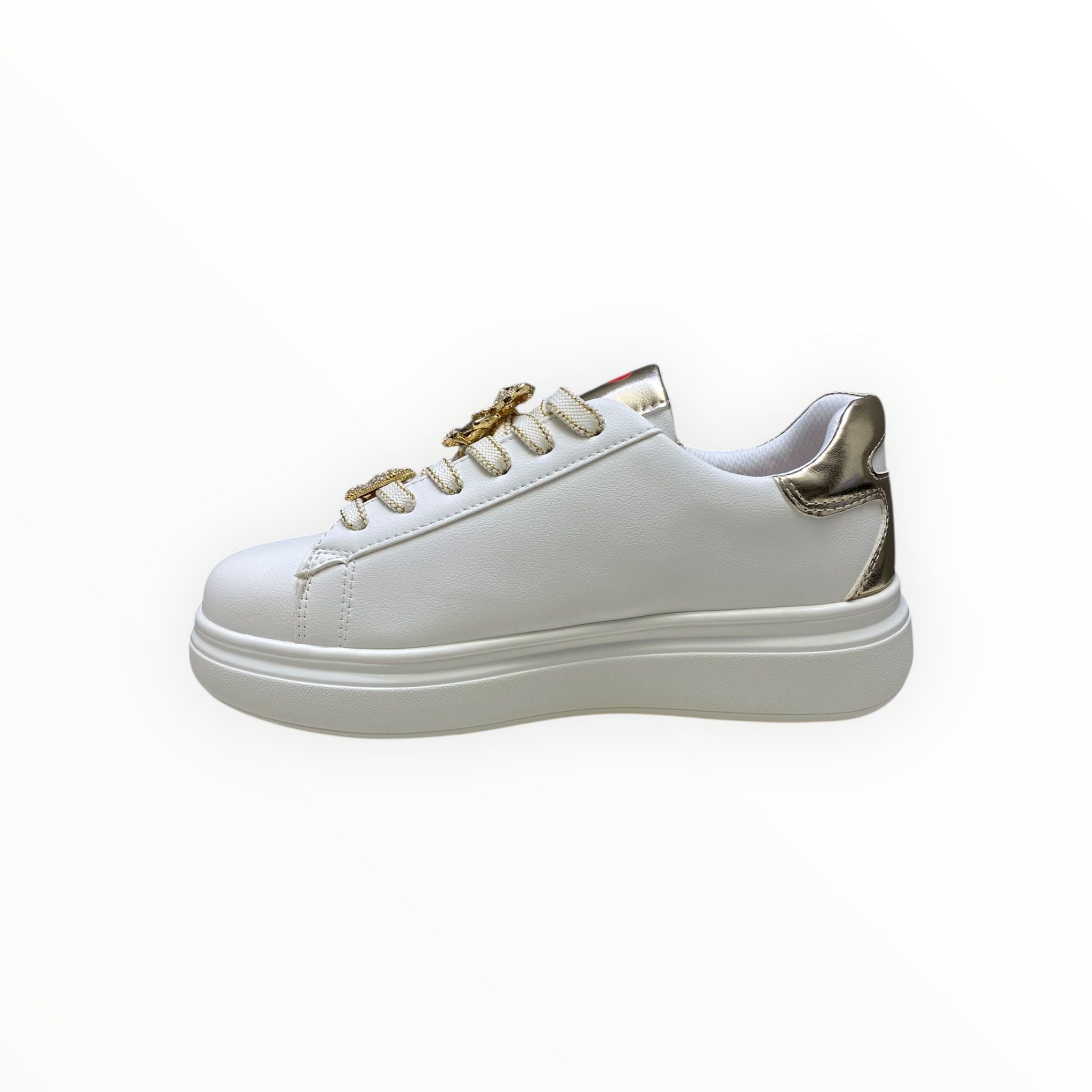 Sneakers Donna “BRACCIALINI” BA134 Bianco/Gold
