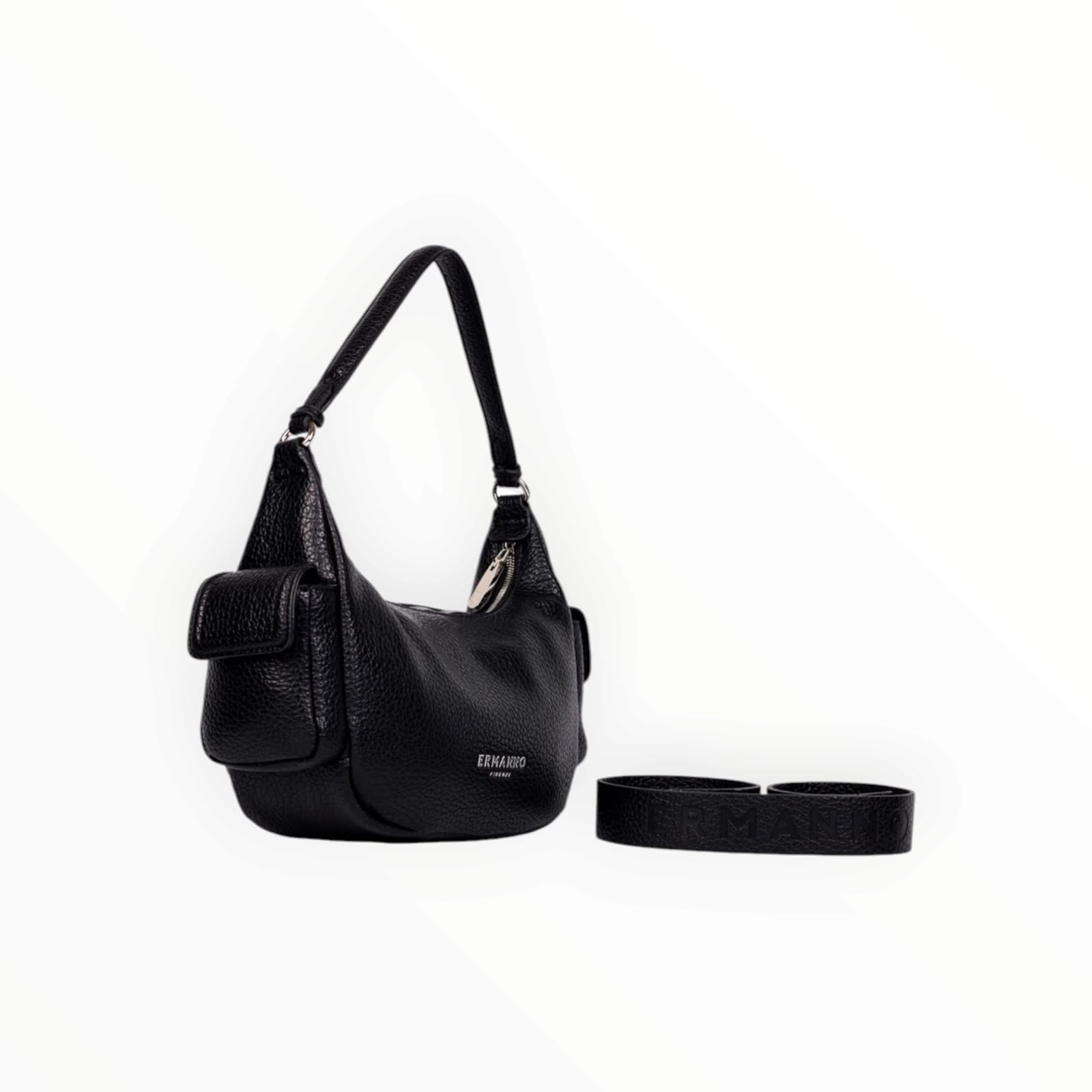 BORSA DONNA “ERMANNO SCERVINO FIRENZE” SMALL HOBO ANNA NERO
