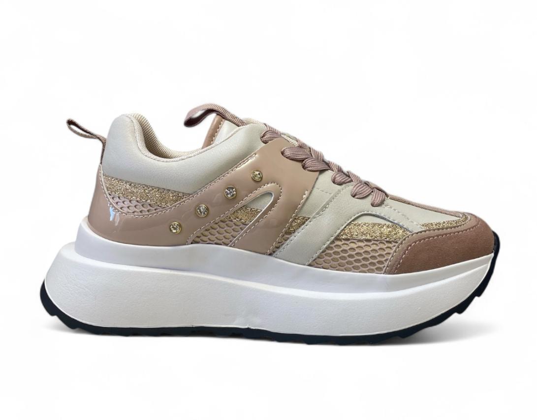 Sneakers Donna “APEPAZZA ” Costanza F3COZY07/LEM  Nude/Beige