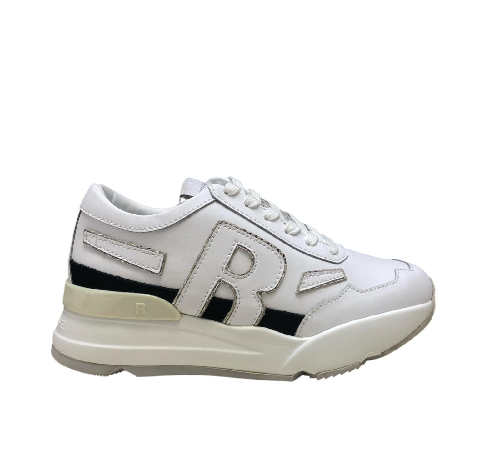 Sneakers Donna "RUCOLINE"  R-EVOLVE 4437 Soft Snake Bianco-Argento