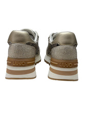 SNEAKERS DONNA “LIU JO” AMAZING 25 S3815 SUEDE/STRASS/PYTHON BEIGE/ORO