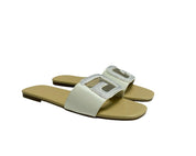 SANDALI CIABATTE DONNA “GAeLLE” PRIMAVERA ESTATE 2025 BIANCO STRASS 0060