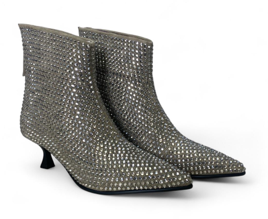 Stivaletti Donna “APEPAZZA" F3SUSAN01/DIA Sibilla Taupe Strass