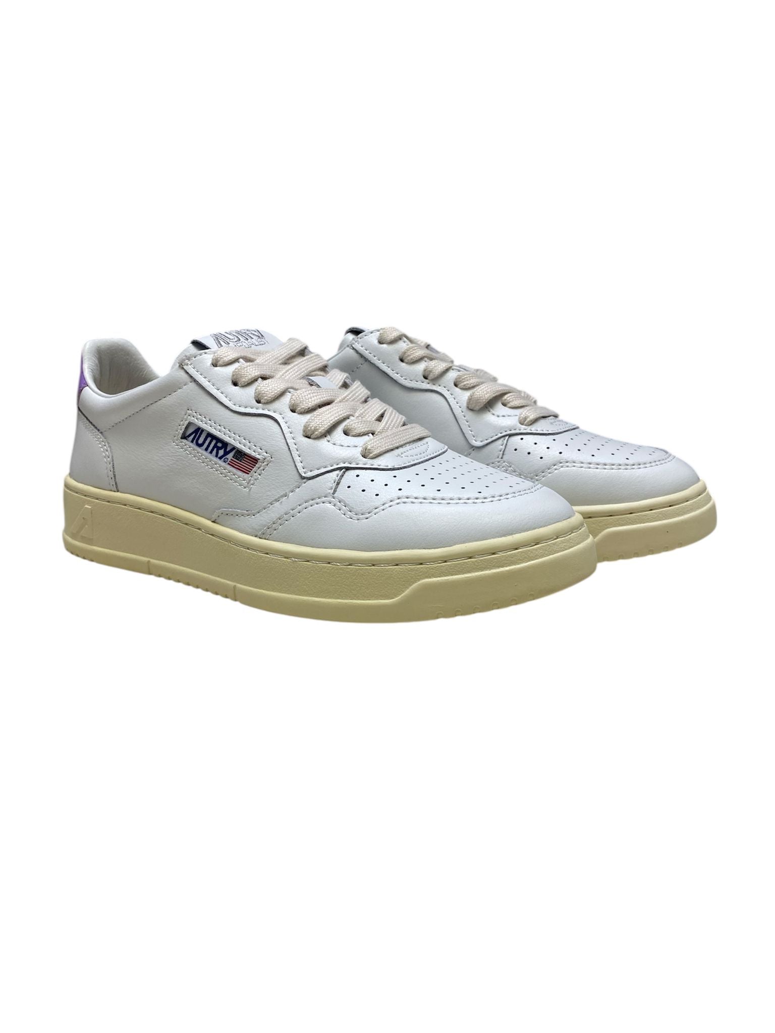 SNEAKERS DONNA “AUTRY” MEDALIST AULW LL59 PELLE BIANCO/VIOLET