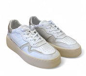 Sneakers Donna "D.A.T.E." Step Calf  Bianco/Platino
