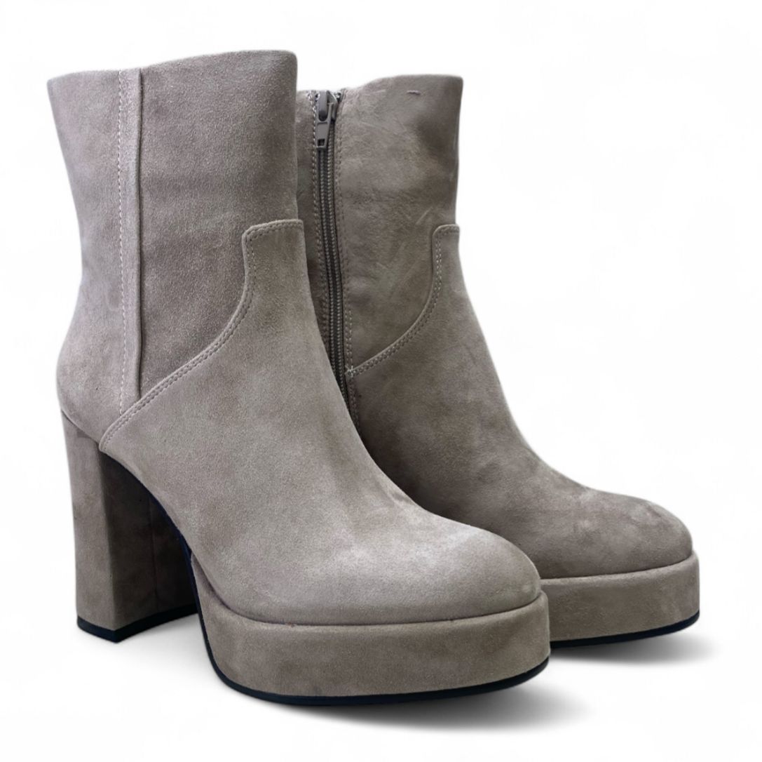 Stivaletti Donna “APEPAZZA" F3TWIGGY03/SUE Tiziana Pelle Grigio Chiaro