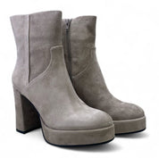 Stivaletti Donna “APEPAZZA" F3TWIGGY03/SUE Tiziana Pelle Grigio Chiaro
