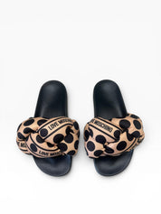 Sandali Ciabatte Donna "LOVE MOSCHINO" JA28272G0IIW010B Sabotd Pool 25 Foulard Beige/Nero