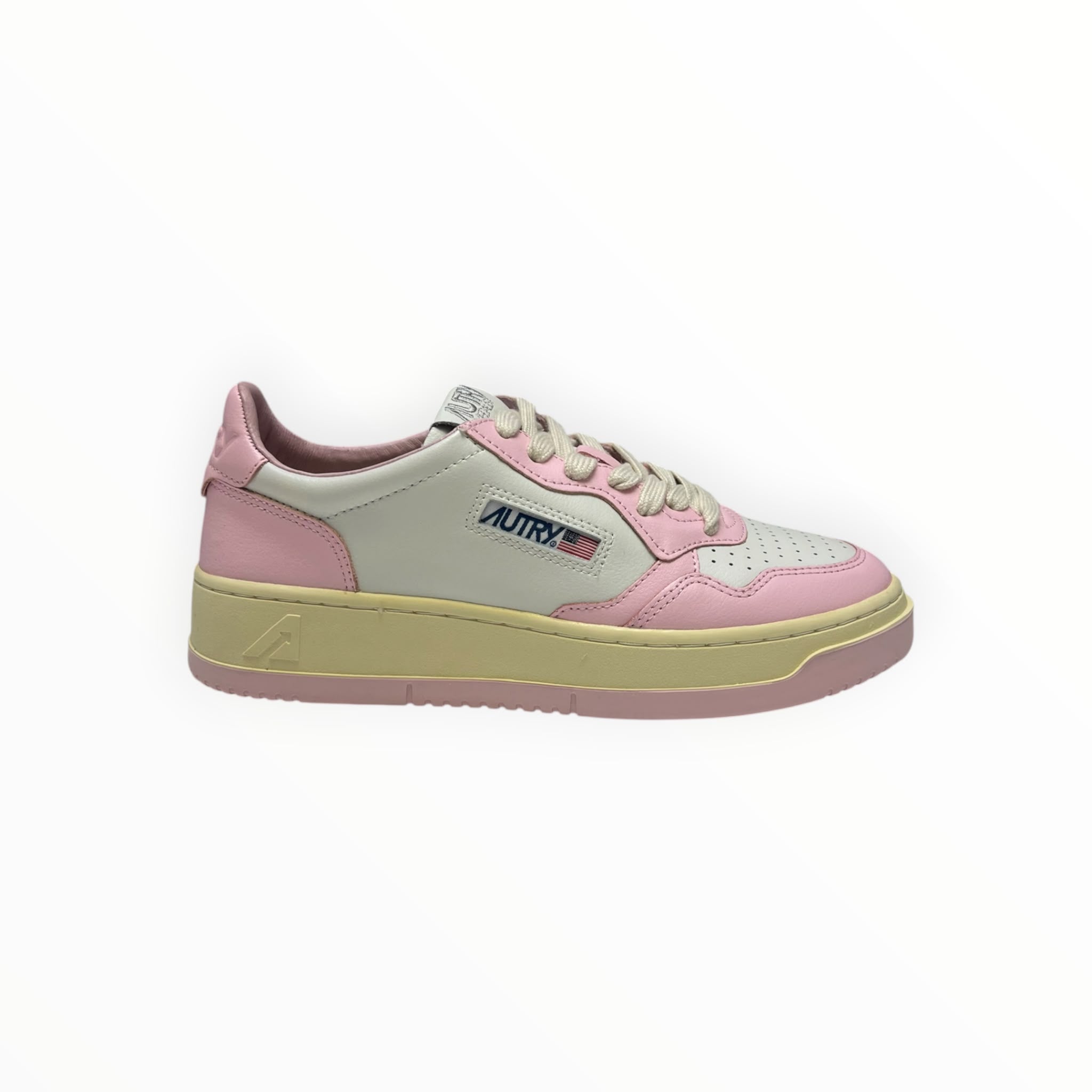 SNEAKERS DONNA “AUTRY” MEDALIST AULW WB37 PELLE BIANCO/ROSA