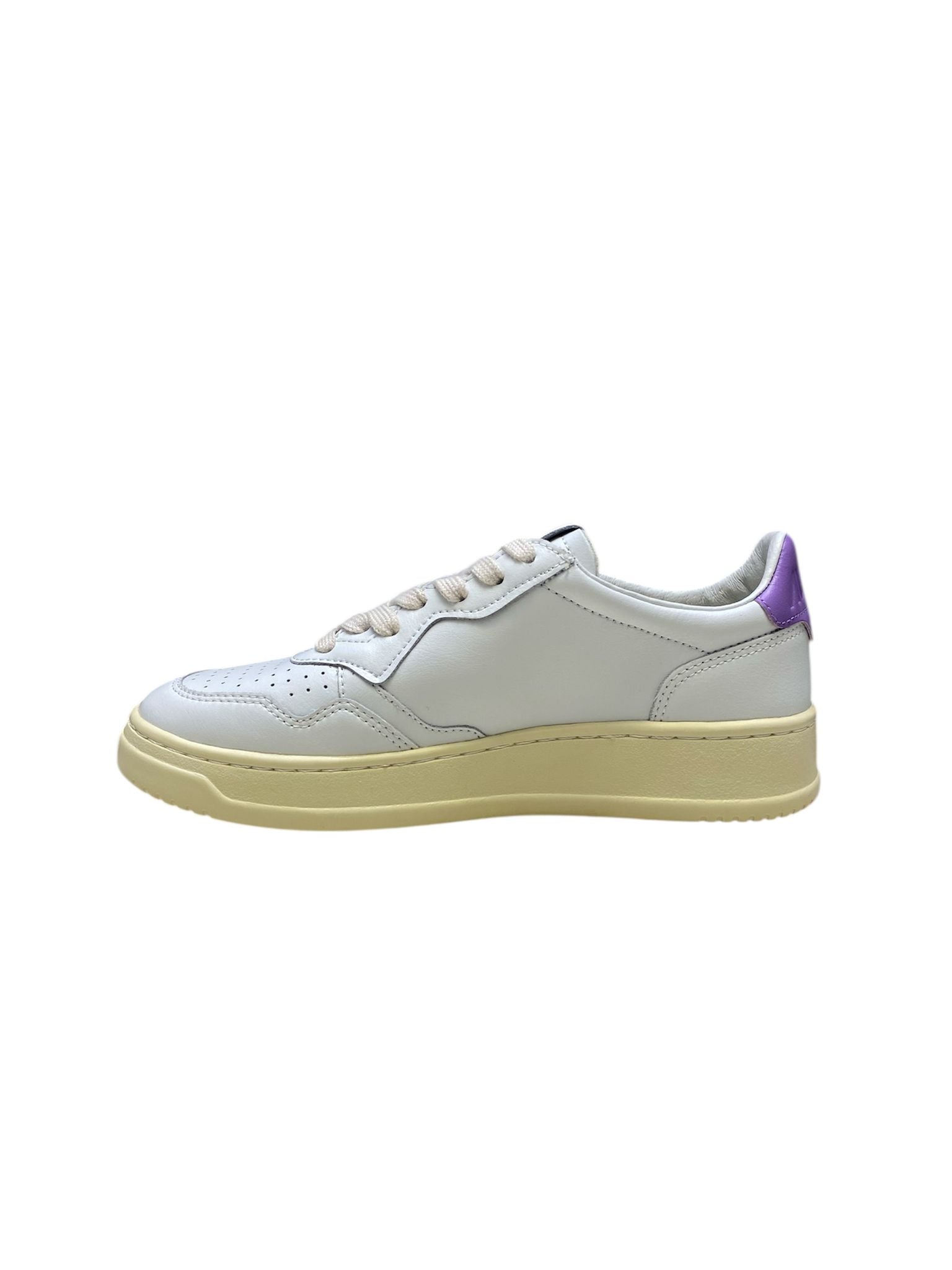 SNEAKERS DONNA “AUTRY” MEDALIST AULW LL59 PELLE BIANCO/VIOLET