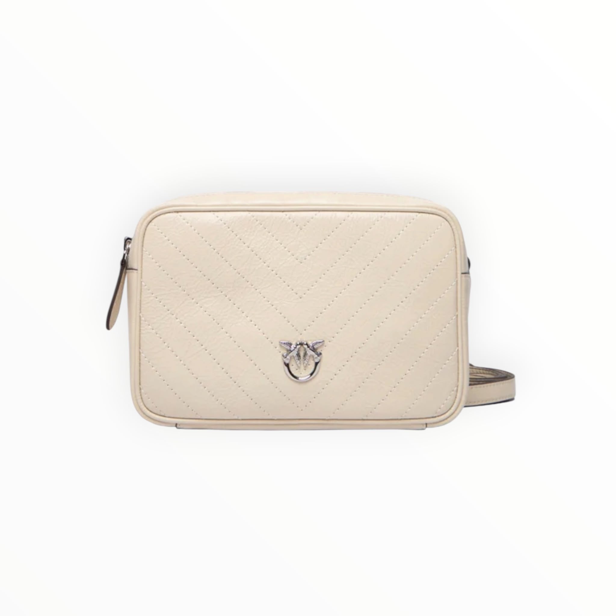 BORSA DONNA “PINKO ”CARRIE CAMERA BAG CLASSIC A2JC Z14E PELLE AVORIO
