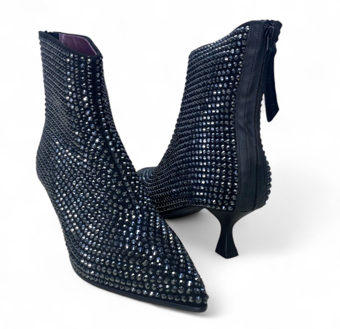 Stivaletti Donna “APEPAZZA" F3SUSAN01/DIA Sibilla Nero Strass