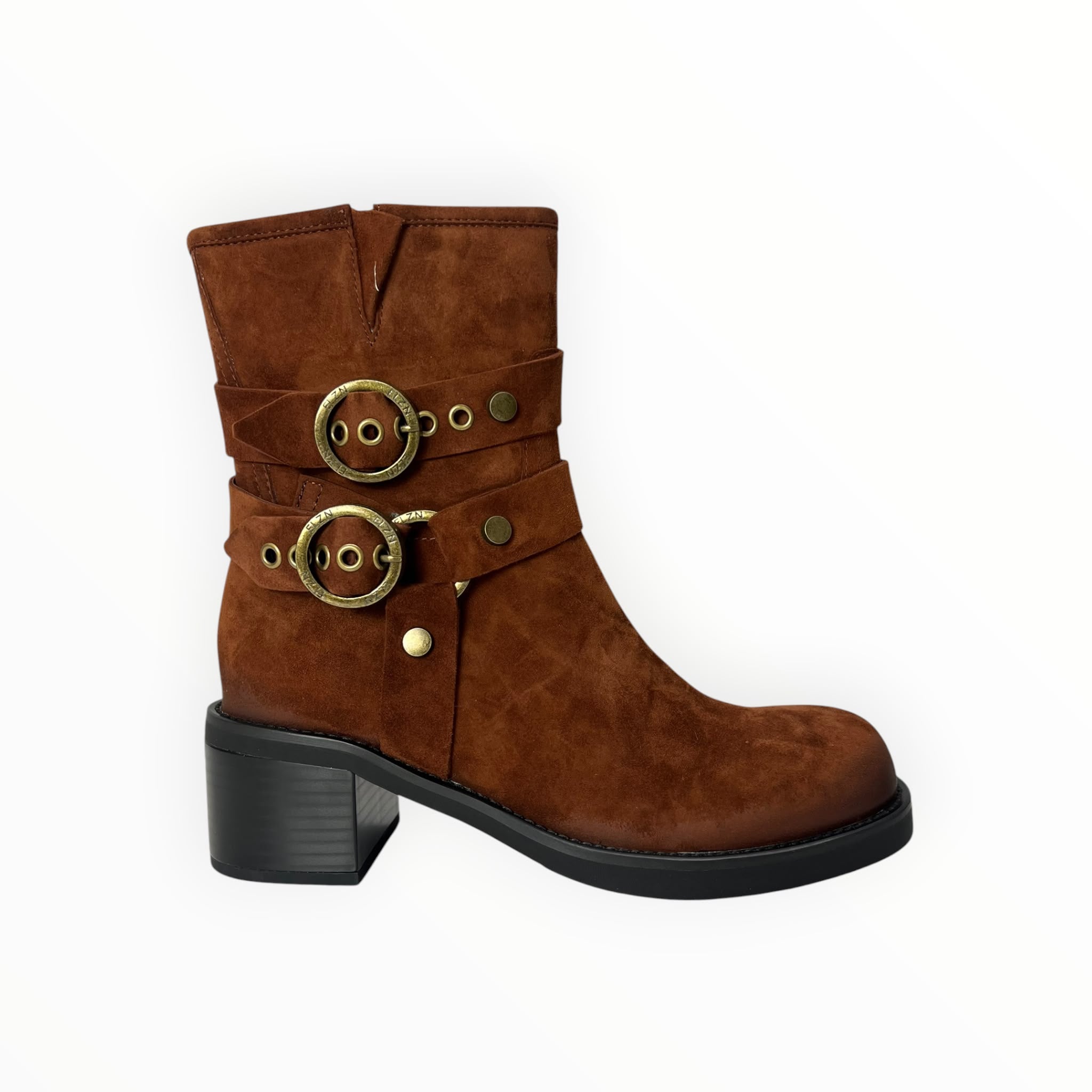Stivaletti Donna “ELVIO ZAN" EA1603X  Pelle Cuoio