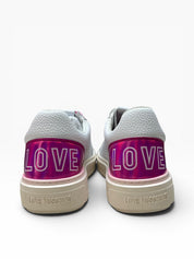 Sneakers Donna “LOVE MOSCHINO” JA15274G1IJC410B BOLRD40 PELLE BIANCO/FUXIA