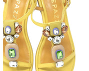 SANDALI DONNA “APEPAZZA ” FEDORA PRIMAVERA ESTATE 2025 PELLE GIALLO