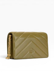 BORSA DONNA “PINKO ” LOVE CLICK CLASSIC SHEEP V68Q NAPPA VERDE SCURO