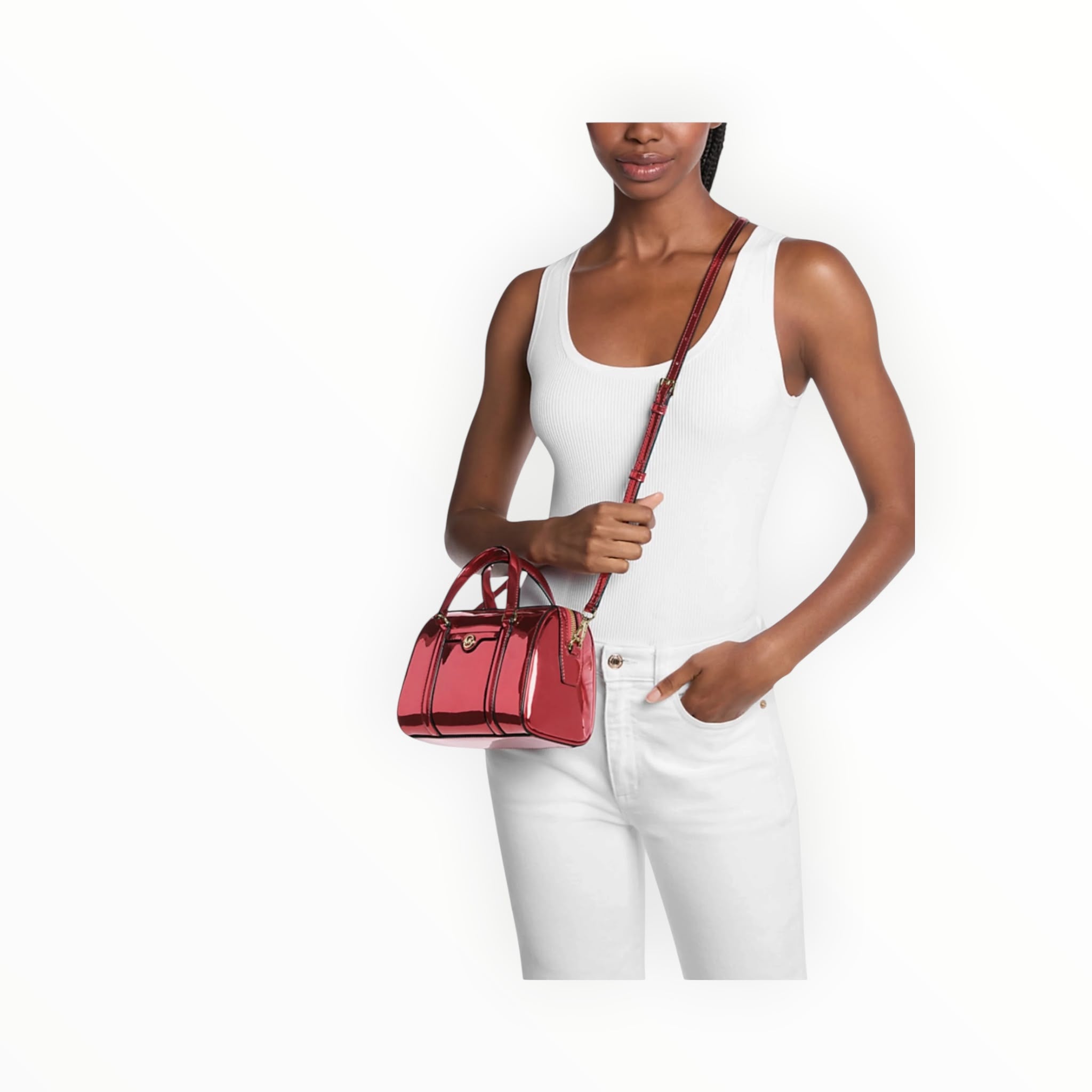 Borsa Donna “MICHAEL KORS” 35F5GTFC1Z SM DUFFLE XBODY CHERRY LUCIDO
