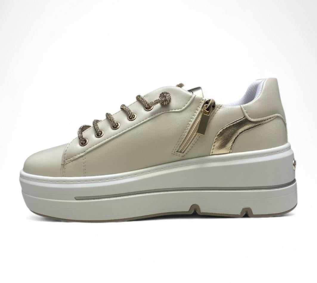 Sneakers Donna "BRACCIALINI" BA142 Beige/Oro
