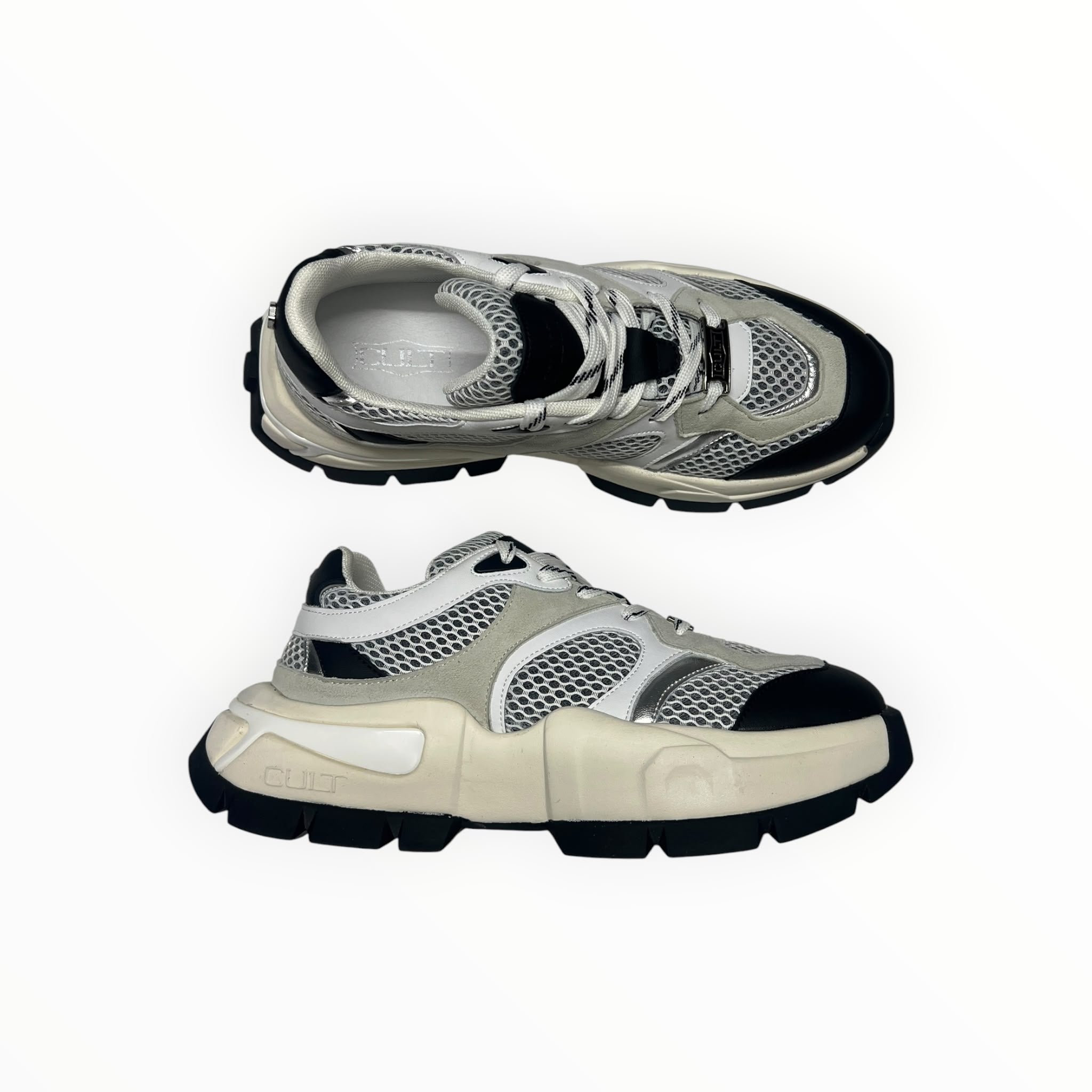 SNEAKERS DONNA “CULT” CLW445201 TAYLOR  LOW PELLE BIANCO/NERO