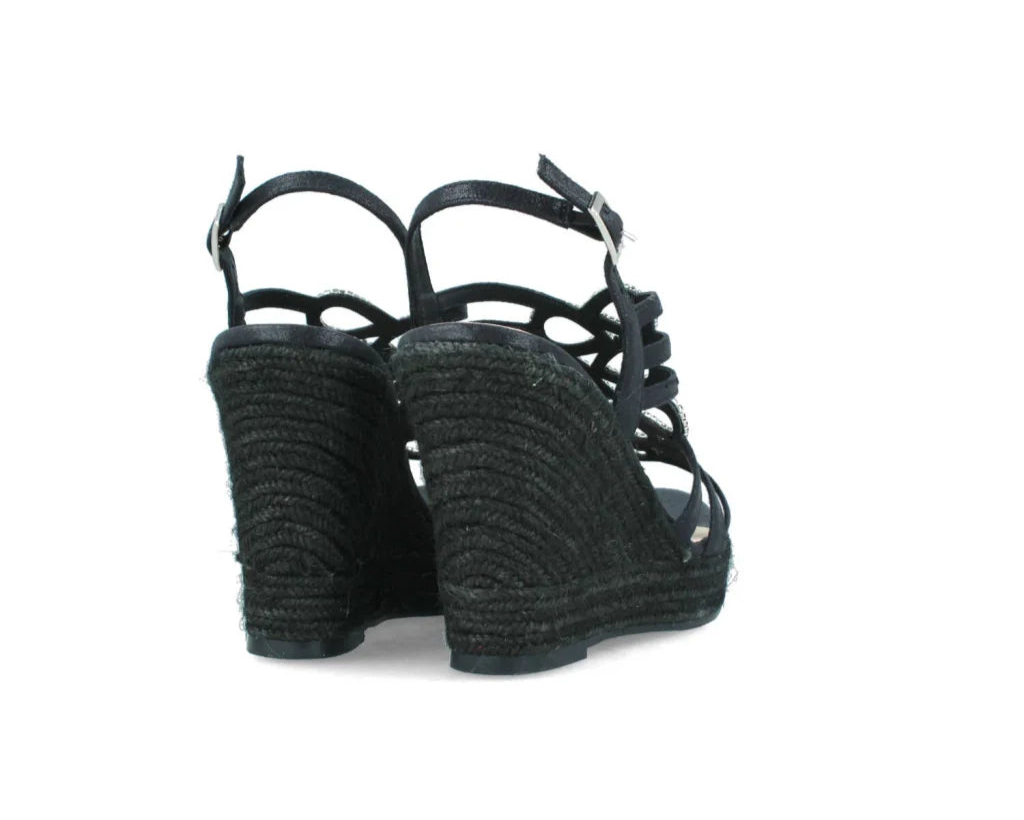 SANDALI ZEPPA DONNA “MENBUR” 22259 PRIMAVERA ESTATE 2025 NERO STRASS