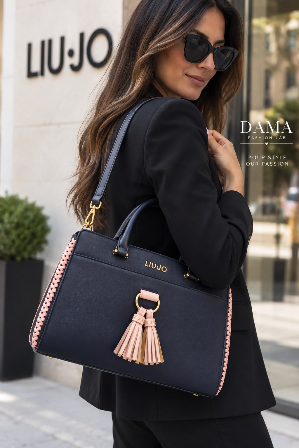 BORSA DONNA “LIU JO” AA3B72 E0037 M SATCHEL BLU SCURO