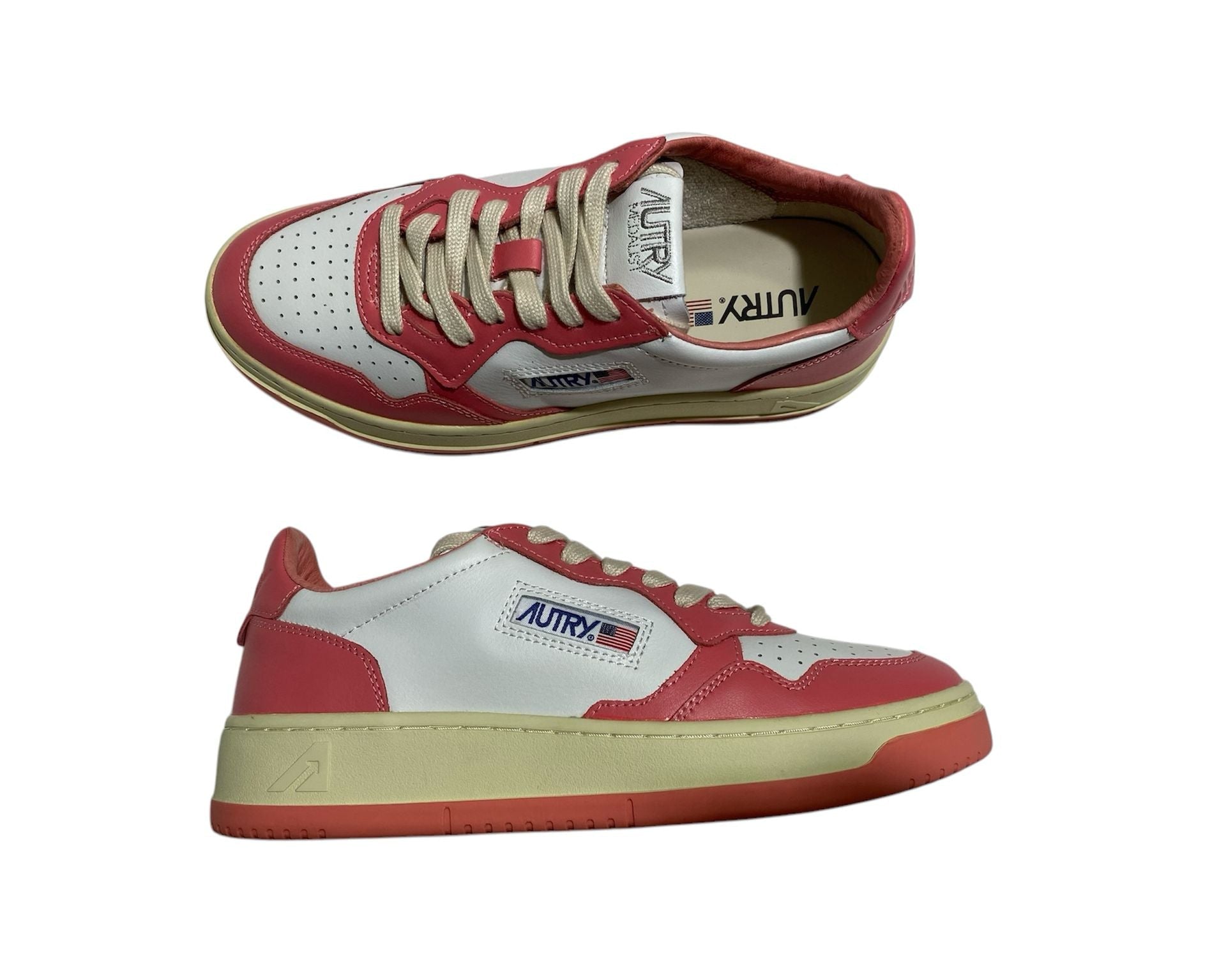 SNEAKERS DONNA “AUTRY” MEDALIST AULW WB22 PELLE BIANCO/ARAGOSTA