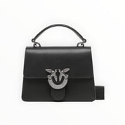 BORSA DONNA “PINKO ”LOVE ONE TOP HANDLE MINI LIGHT A10I Z990 PELLE NERO STRASS