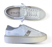 Sneakers Donna "D.A.T.E." Hill Low Platform Bianco/Silver