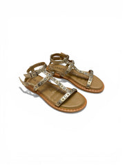 Sandali Donna "JANET & JANET" J-142 JULIETTE Vera Pelle Laminato Oro