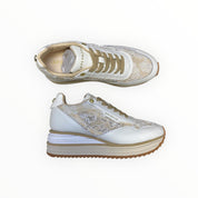 Sneakers Donna “APEPAZZA ” LAURA S5LYD02 Bianco/Beige