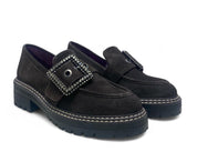 Mocassini Donna “Apepazza” F3COMBAT52/SUE Carola Pelle Marrone Scuro