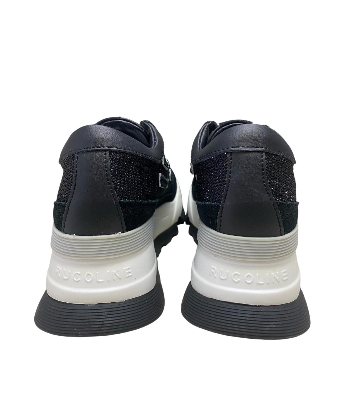 Sneakers Donna "RUCOLINE" AKI 300 Mesh Glitter Nero