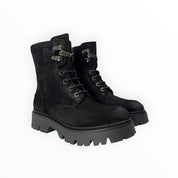 Stivaletti Anfibio Donna "CAFè NOIR" C1 FM6013 Pelle Nero