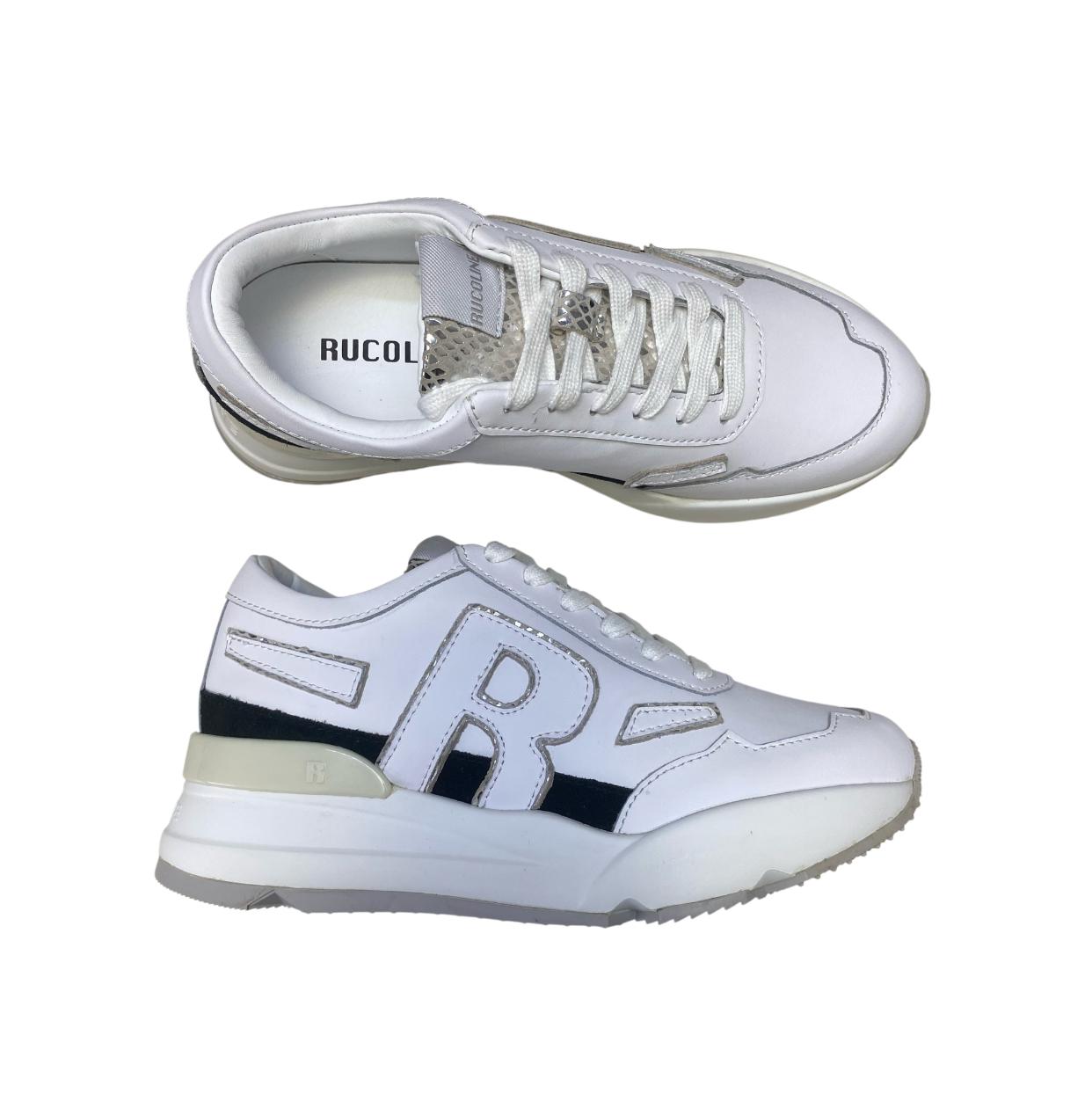 Sneakers Donna "RUCOLINE"  R-EVOLVE 4437 Soft Snake Bianco-Argento