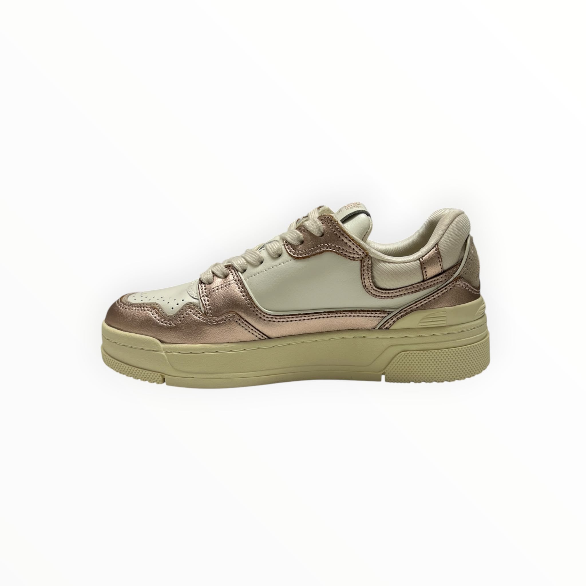 SNEAKERS DONNA “AUTRY” CLC ROLW MB03 PELLE BIANCO/PLATINO
