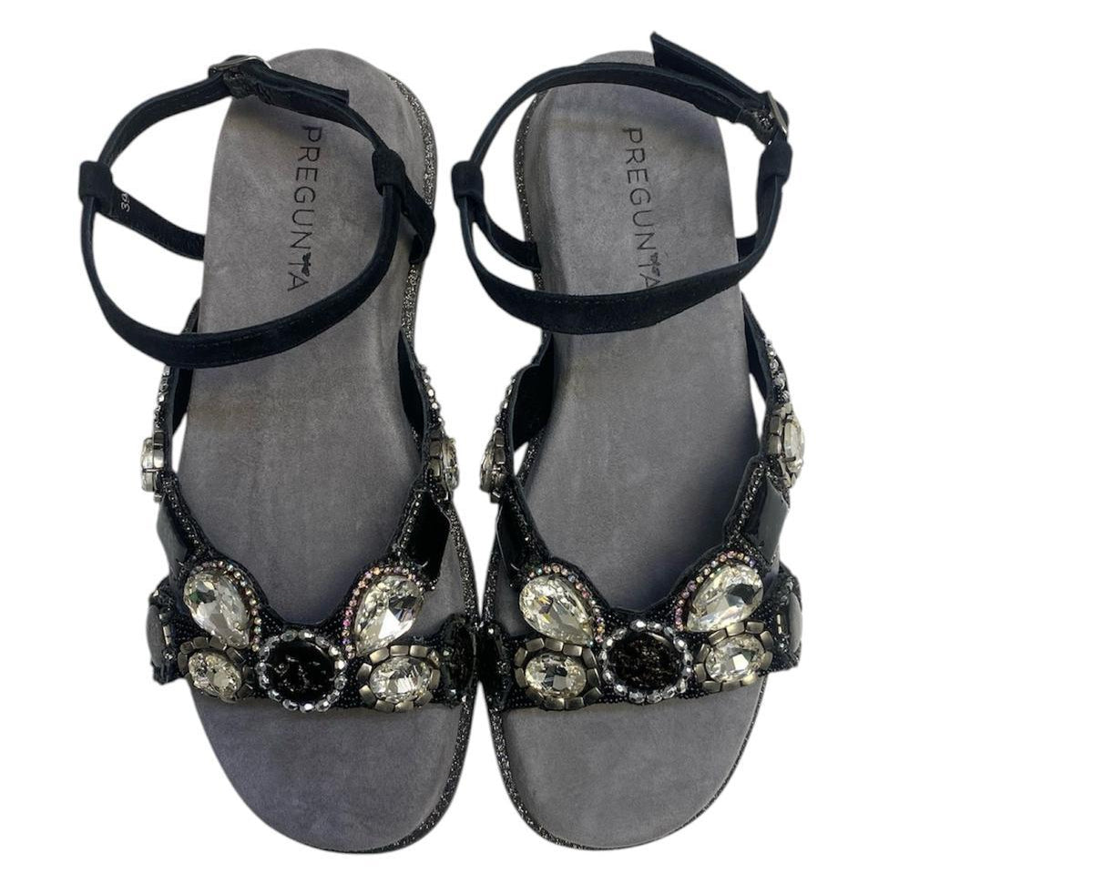 SANDALI DONNA “PREGUNTA ” 001 PRIMAVERA ESTATE 2025 NERO