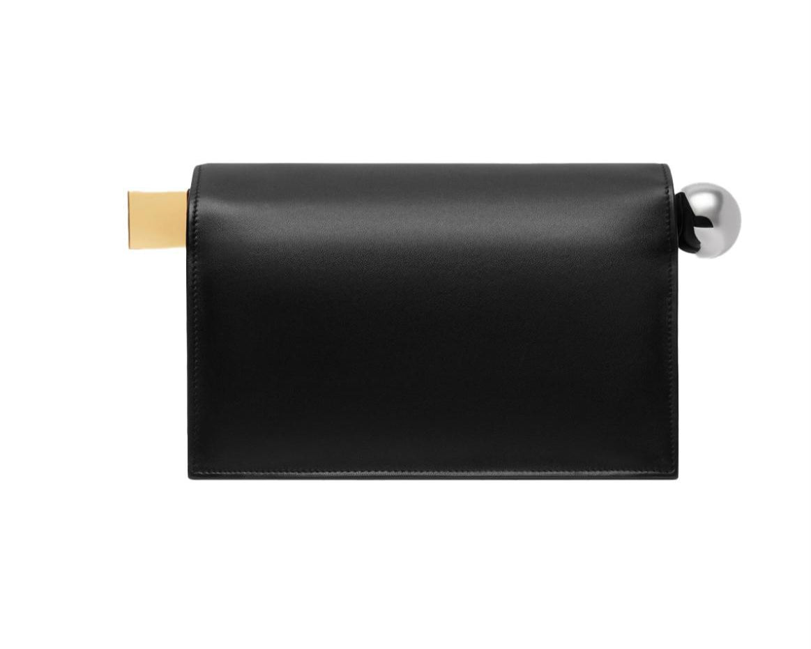 BORSA DONNA “JACQUEMUS” LA POCHETTE ROND CARRE' PRIMAVERA ESTATE 2025 NERO