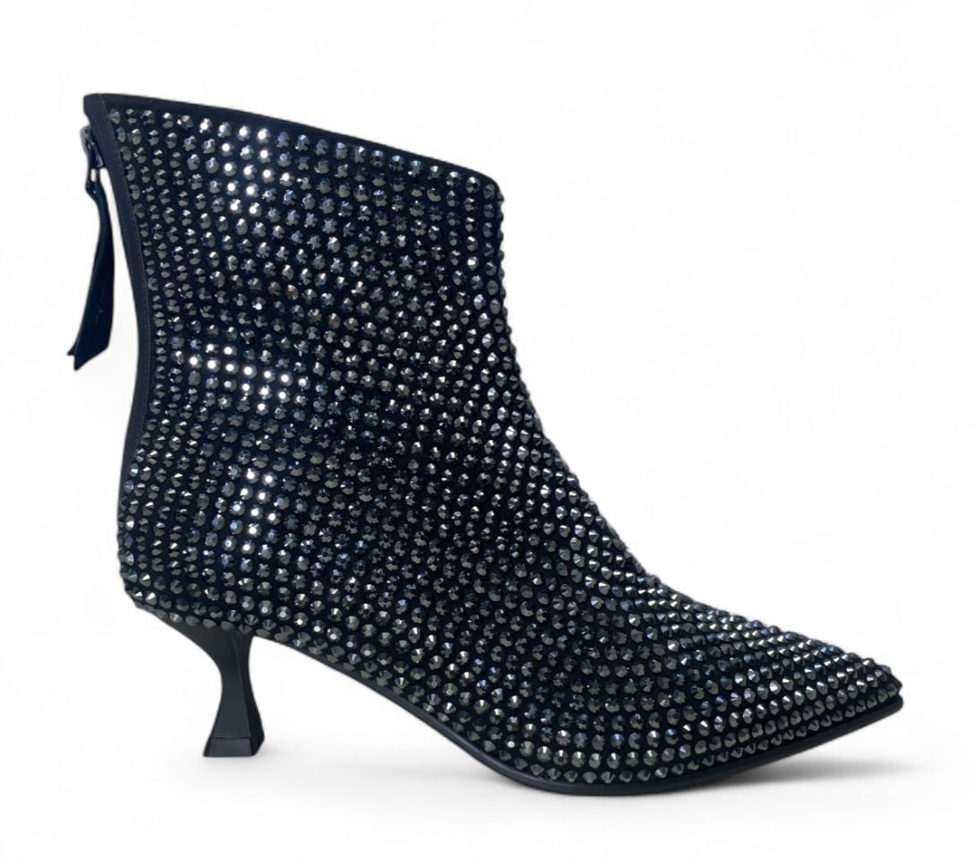 Stivaletti Donna “APEPAZZA" F3SUSAN01/DIA Sibilla Nero Strass