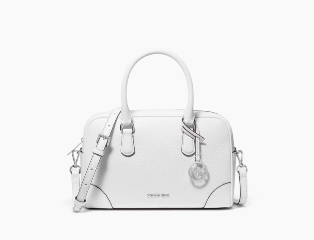 Borsa Donna “MICHAEL KORS” THOMPSON 35S5S70S6L MEDIUM DUFFLE SATCHEL LEATHER BIANCO