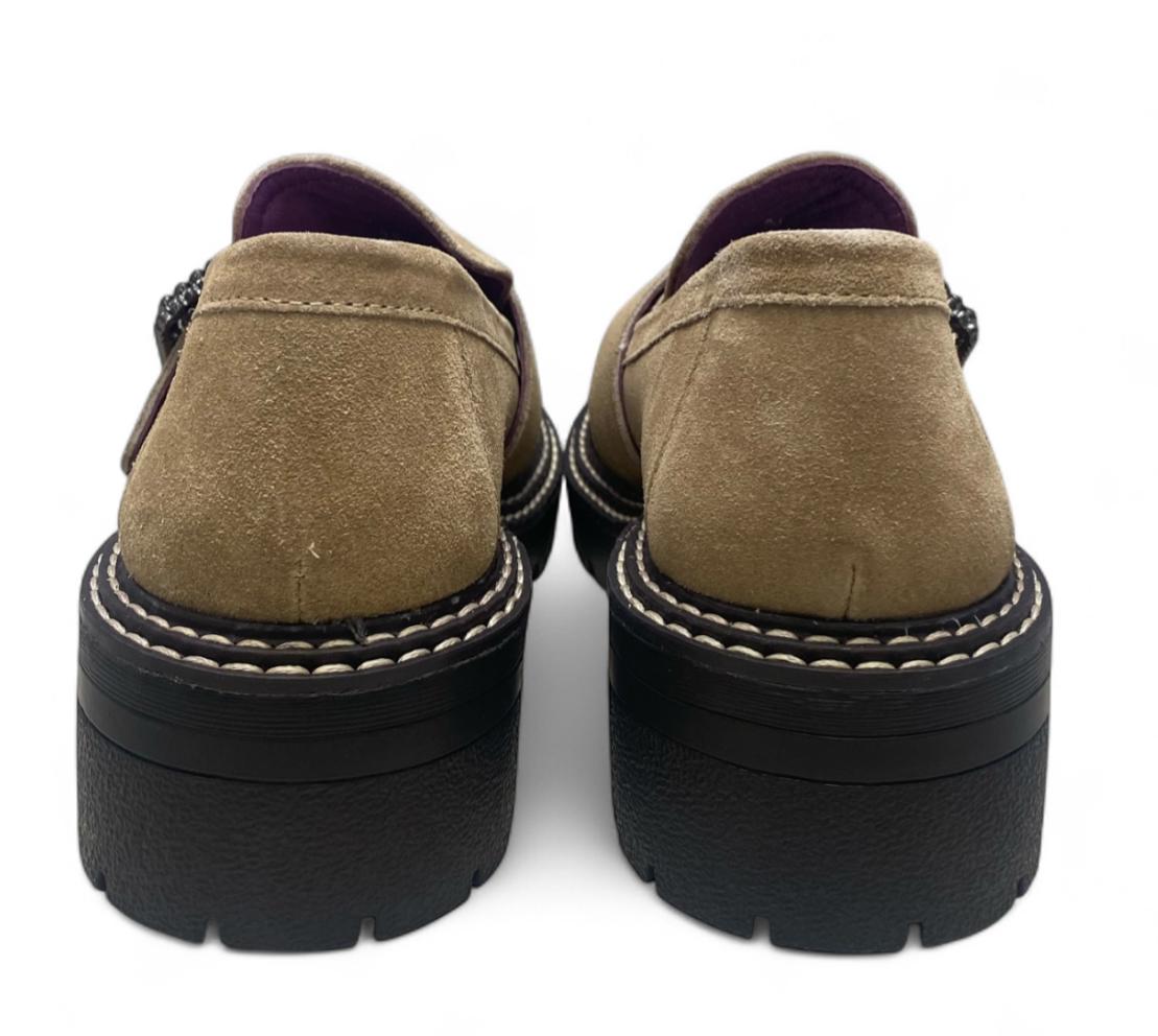 Mocassini Donna “Apepazza” F3COMBAT52/SUE Carola Pelle Beige