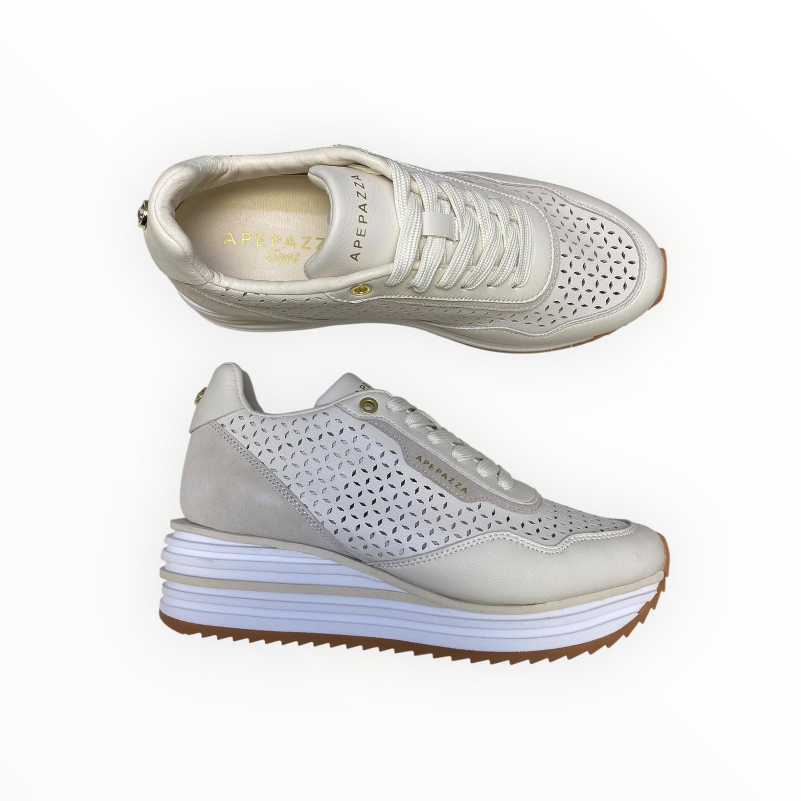 Sneakers Donna  “APEPAZZA ” LINDA S5LYD01  Crema