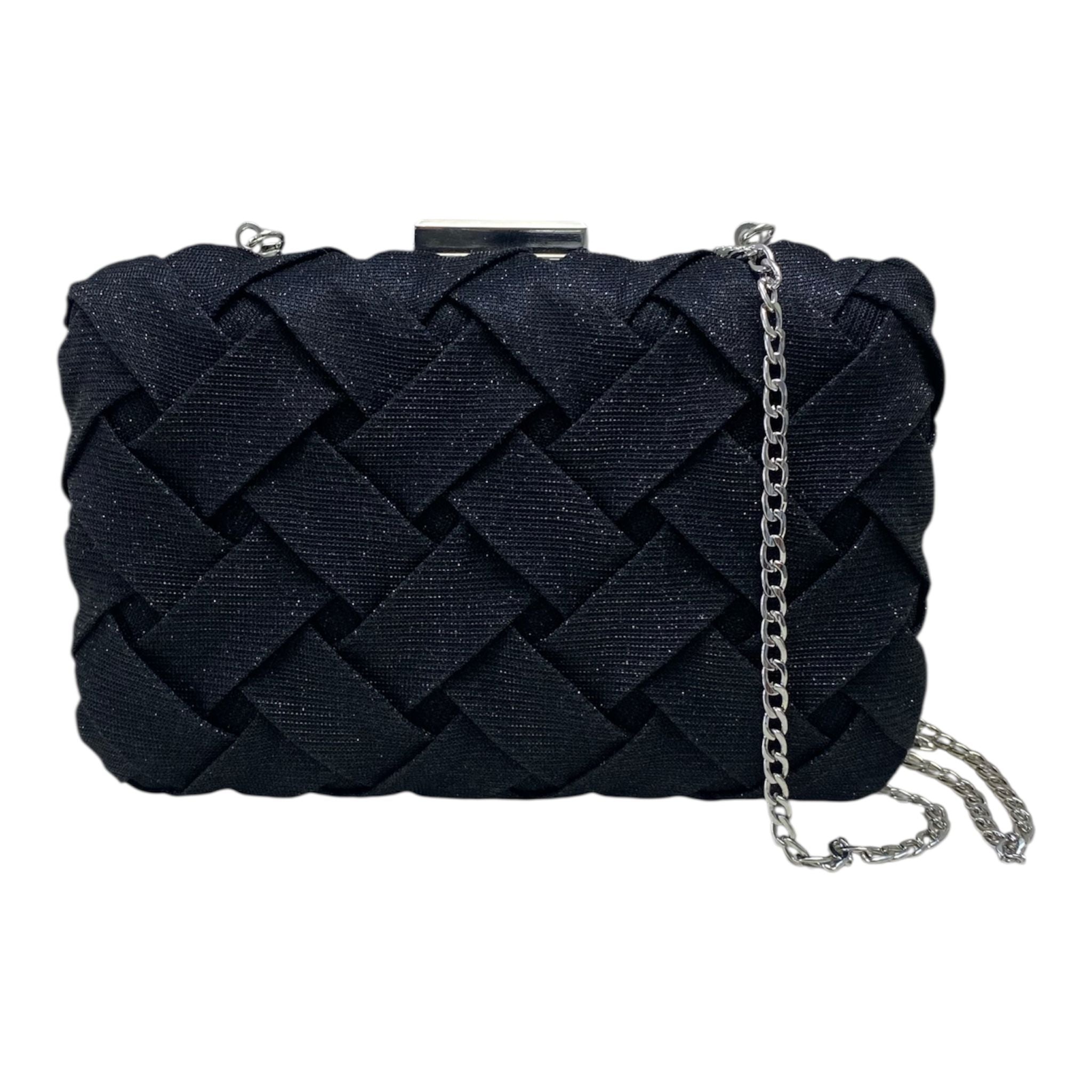 BORSA DONNA “MENBUR" 85143 001  CLUTCH LAMINATO NERO