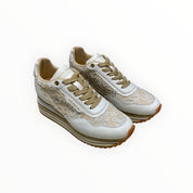 Sneakers Donna “APEPAZZA ” LAURA S5LYD02 Bianco/Beige