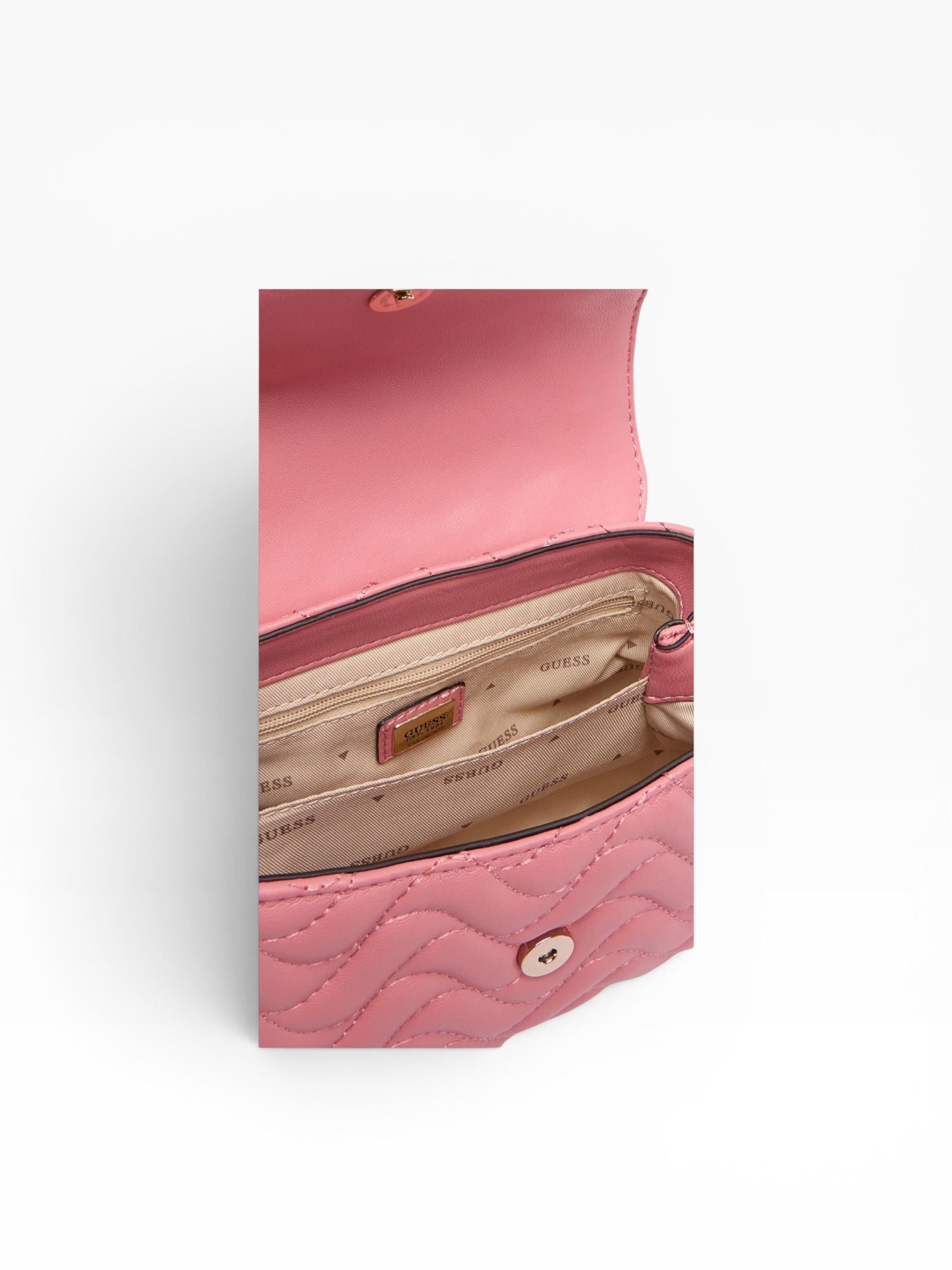 BORSA Donna “GUESS” QG965378 Melisandra Mini Chevron Rosa