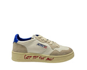 SNEAKERS DONNA “AUTRY” MEDALIST  AULW LD03 LETTERING  PELLE BIANCO/BLU
