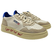 SNEAKERS DONNA “AUTRY” MEDALIST  AULW LD03 LETTERING  PELLE BIANCO/BLU