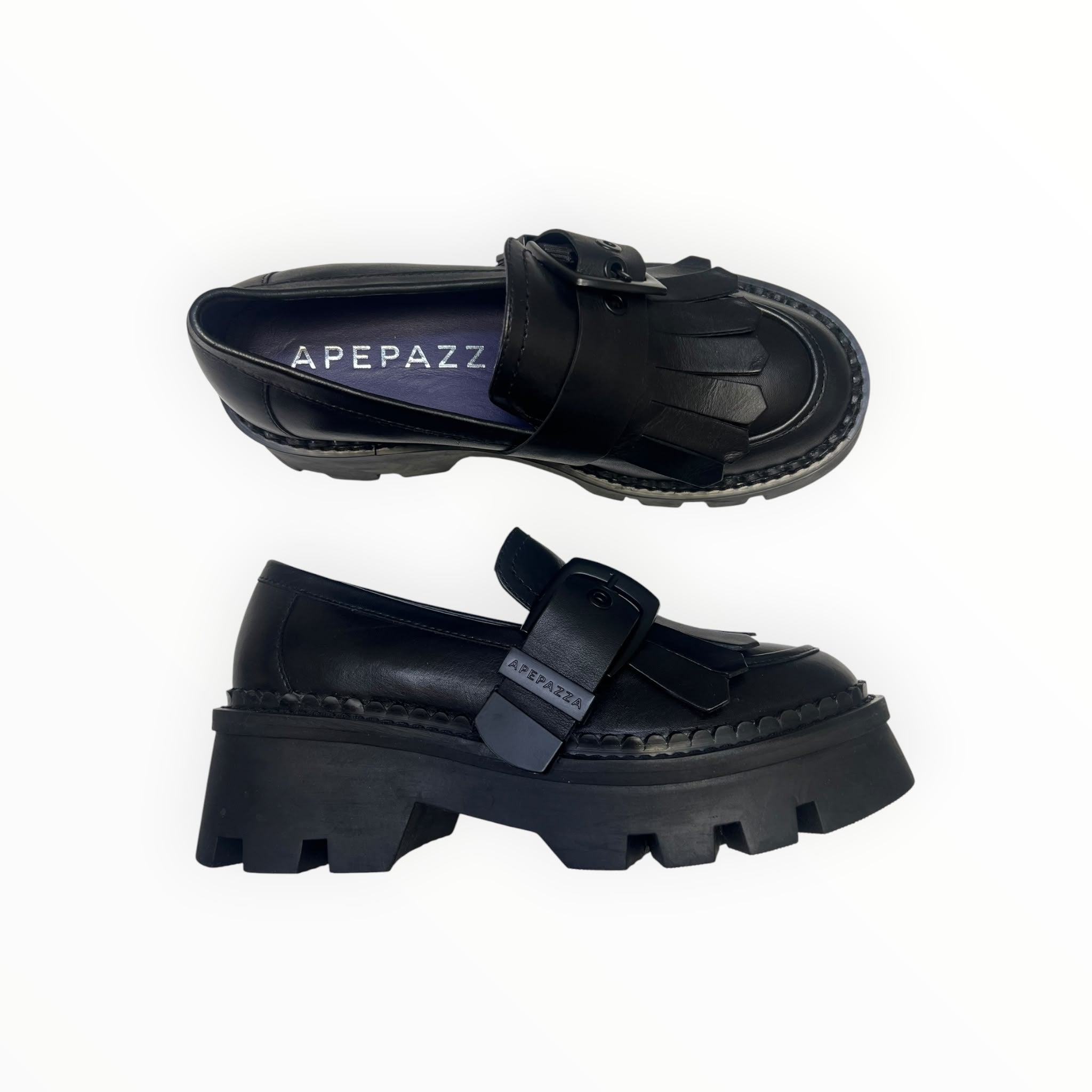 MOCASSINO DONNA “APEPAZZA ” NINA FANAOMI08/LEA VITELLO NERO