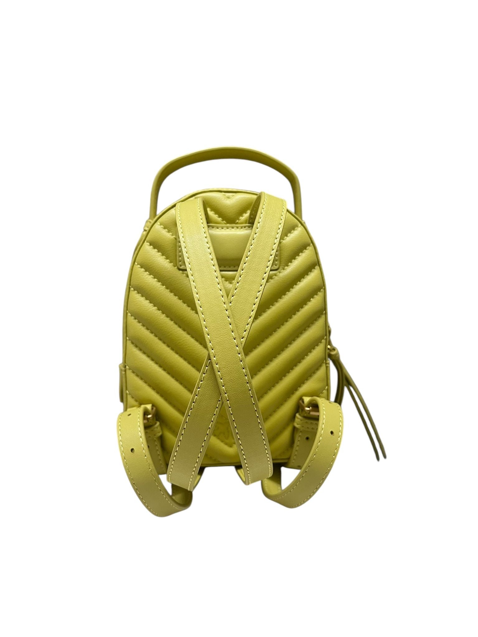 BORSA ZAINO DONNA “PINKO ” LOVE CLICK MINI BACKPACK T59Q VITELLO NAPPATO VERDE LIME